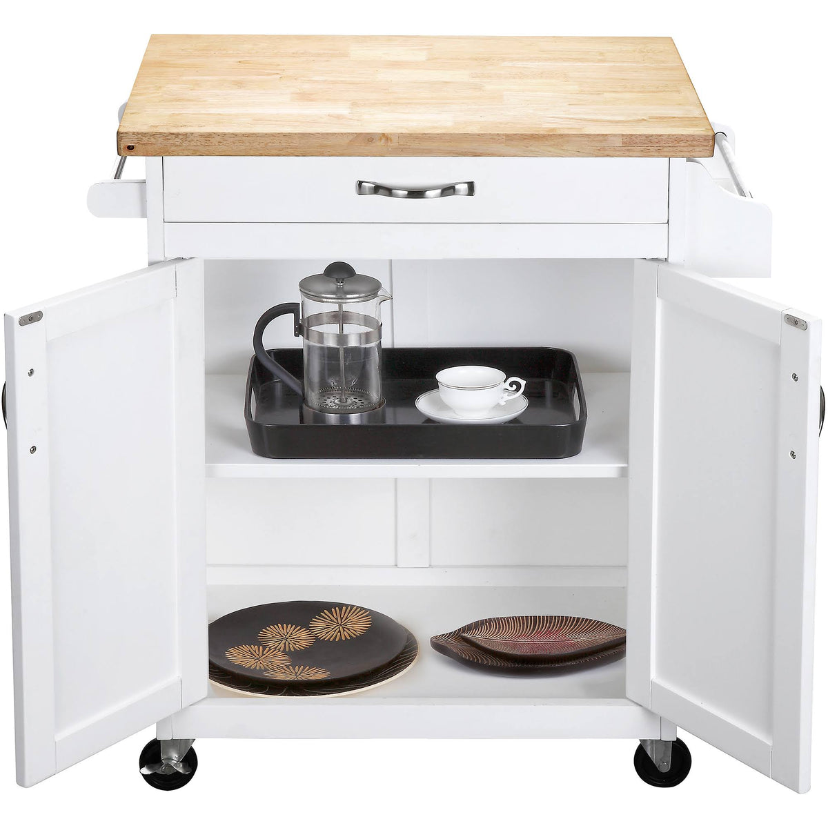 White Kitchen Island Cart Z398