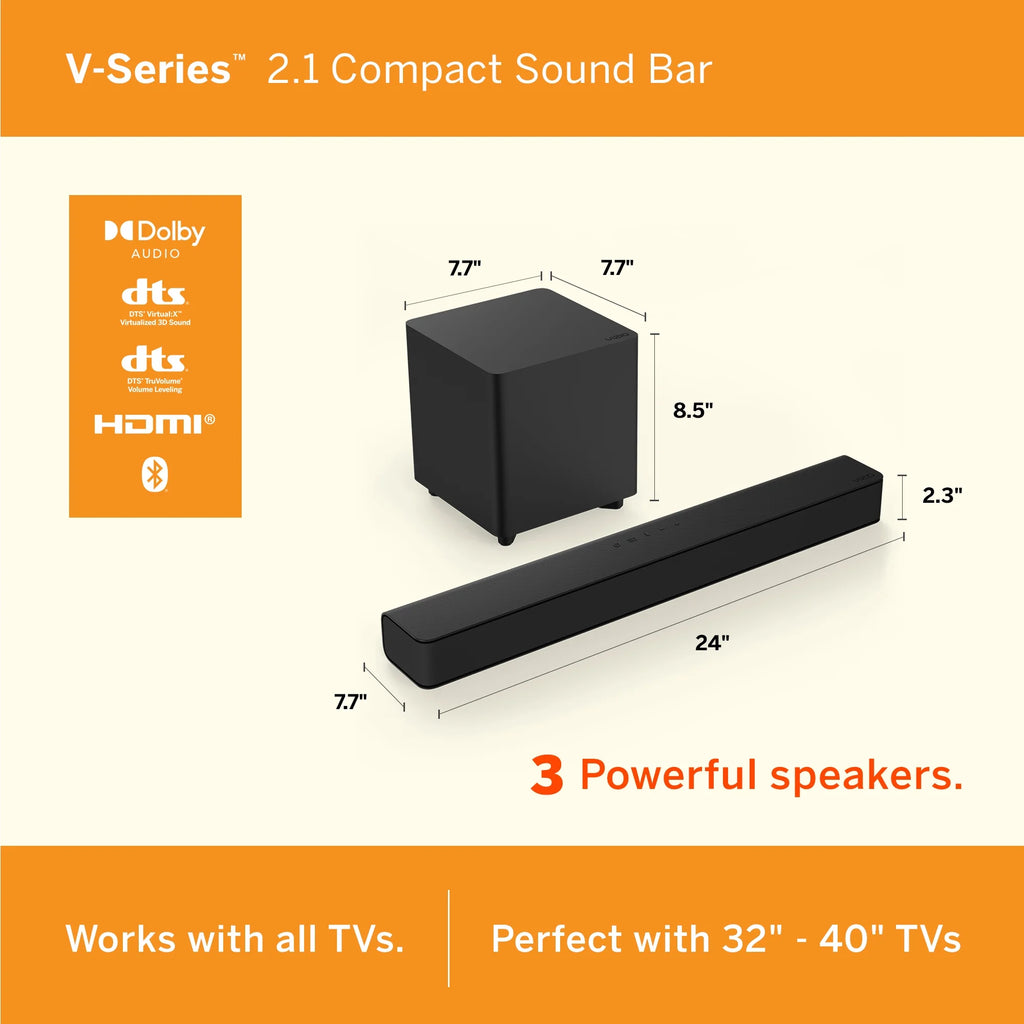 2.1 Home Theater Sound Bar with Wireless Sub Y854156