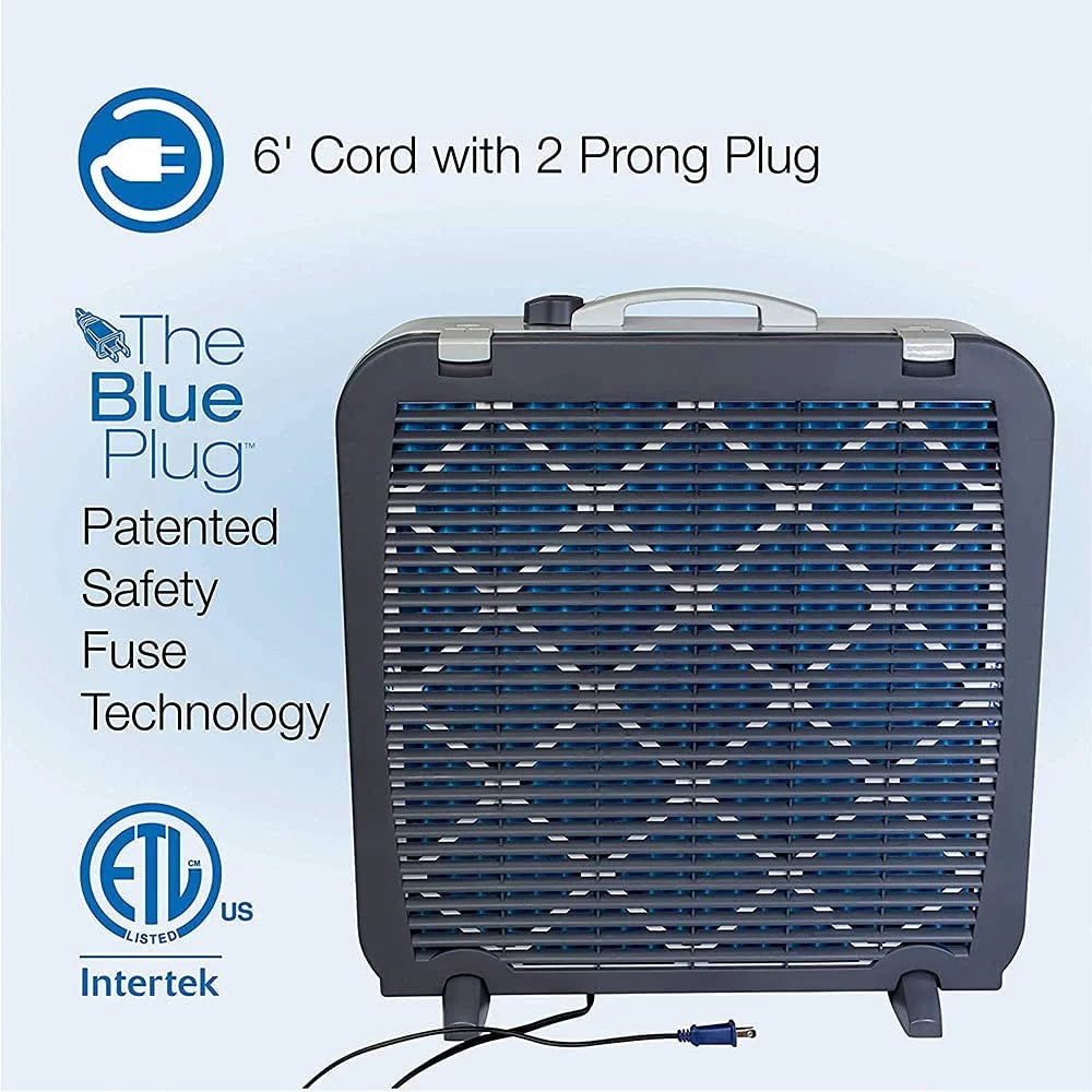White 3 Speed Air Purifier Box Fan 2 Pack K230834