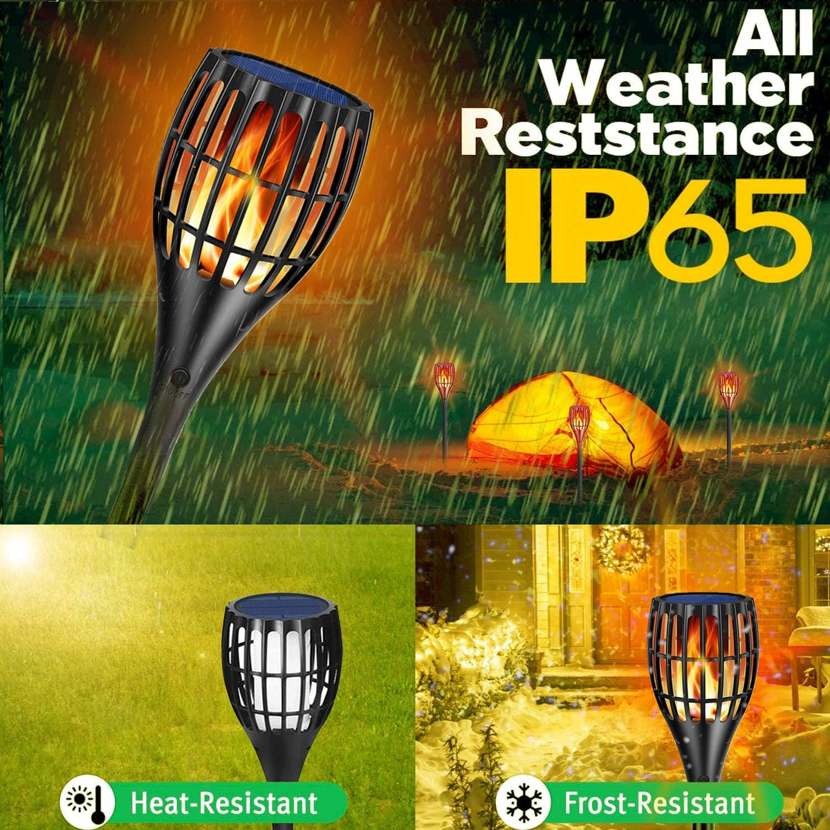 Solar Torch Lights with Flickering Flames A975541