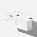 White 36" Railing Window Box Planter R973
