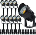 10 Pack 12v 9W LED Landscape Lights, IP65 Waterproof Warm White with Connector H75846
