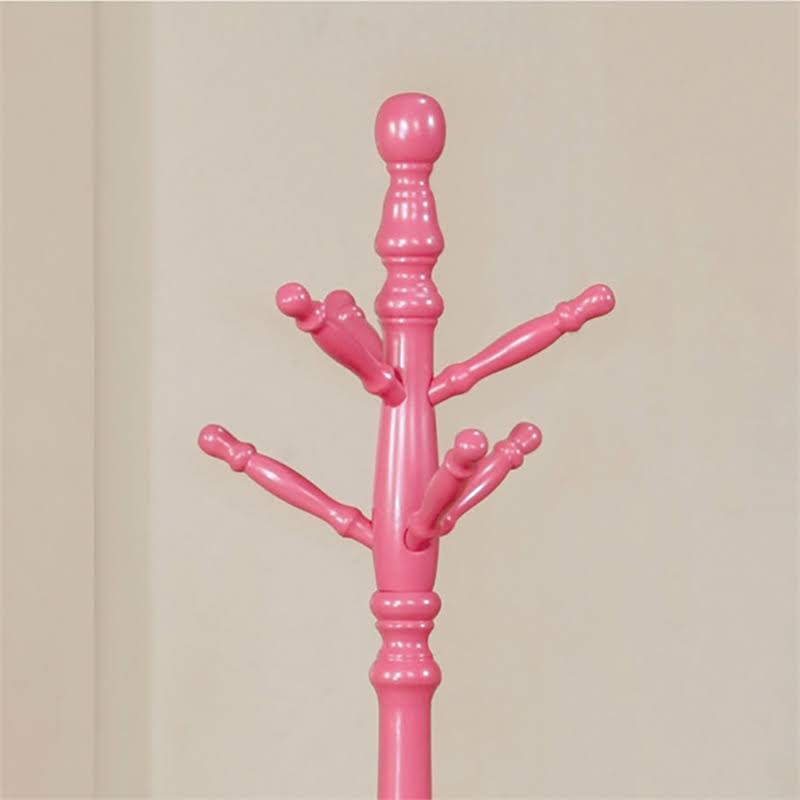Pink Wood Kids Coat Rack I97402