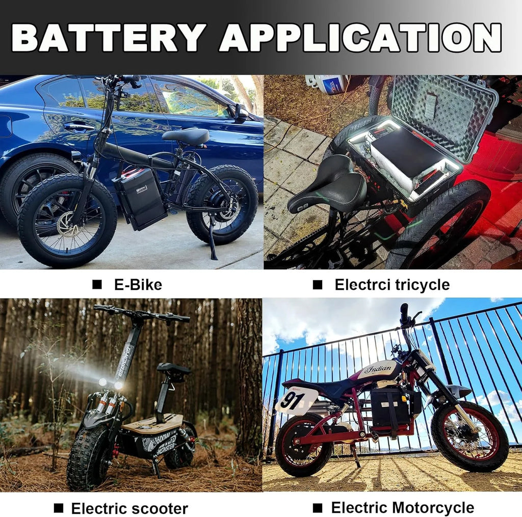 72V 20AH Lithium LiFePO4 Ebike Battery with 5A Charger F3210