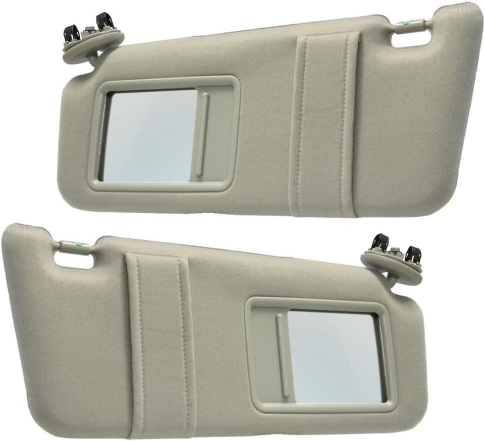 Gray Sun Visor Replacement for 2007-2011 Toyota Camry, Pack of 2 N7457