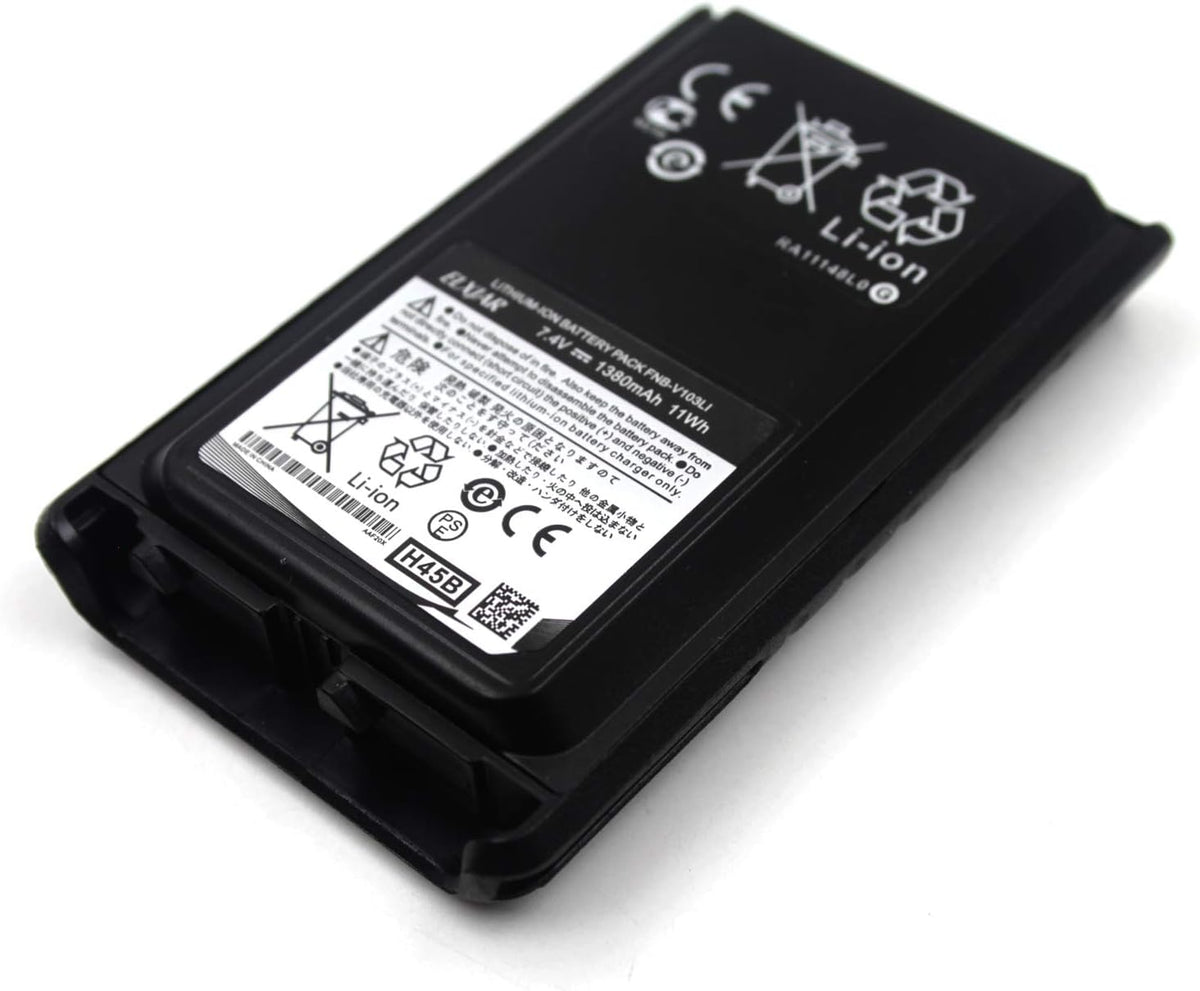 (2-Pack) 7.4V 1380mAh Li-Ion Replacement Battery for Vertex VX-230 VX-231 VX-234 VX-228 FNB-V103LIA FNB-V103LI Pack of 2 H47716