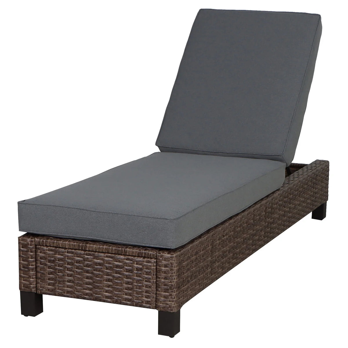 Gray Outdoor Chaise Lounge Chair D683