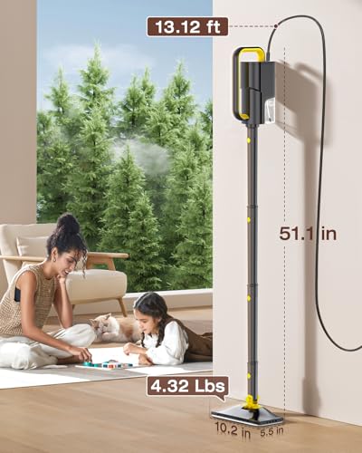 10-in-1 Steam Mop with Detachable Handheld Steamer, 350ml Tank, 2-Level Control and Swivel Head, Gray B94940