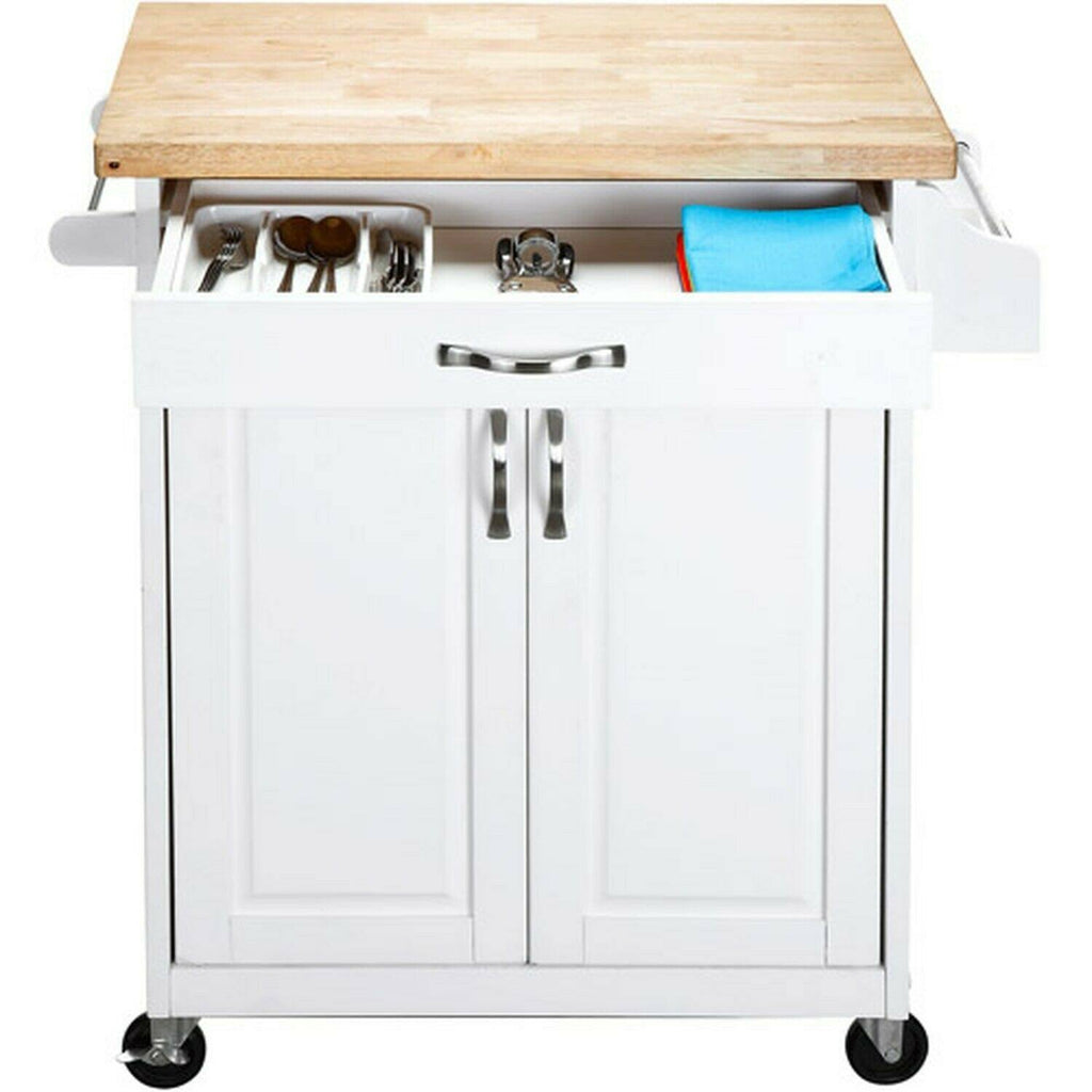 White Kitchen Island Cart Z398
