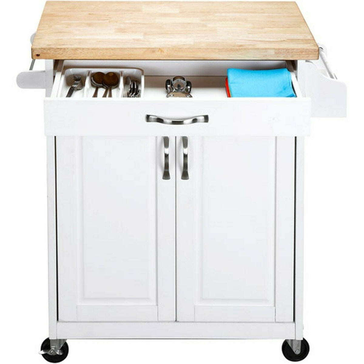 White Kitchen Island Cart Z398
