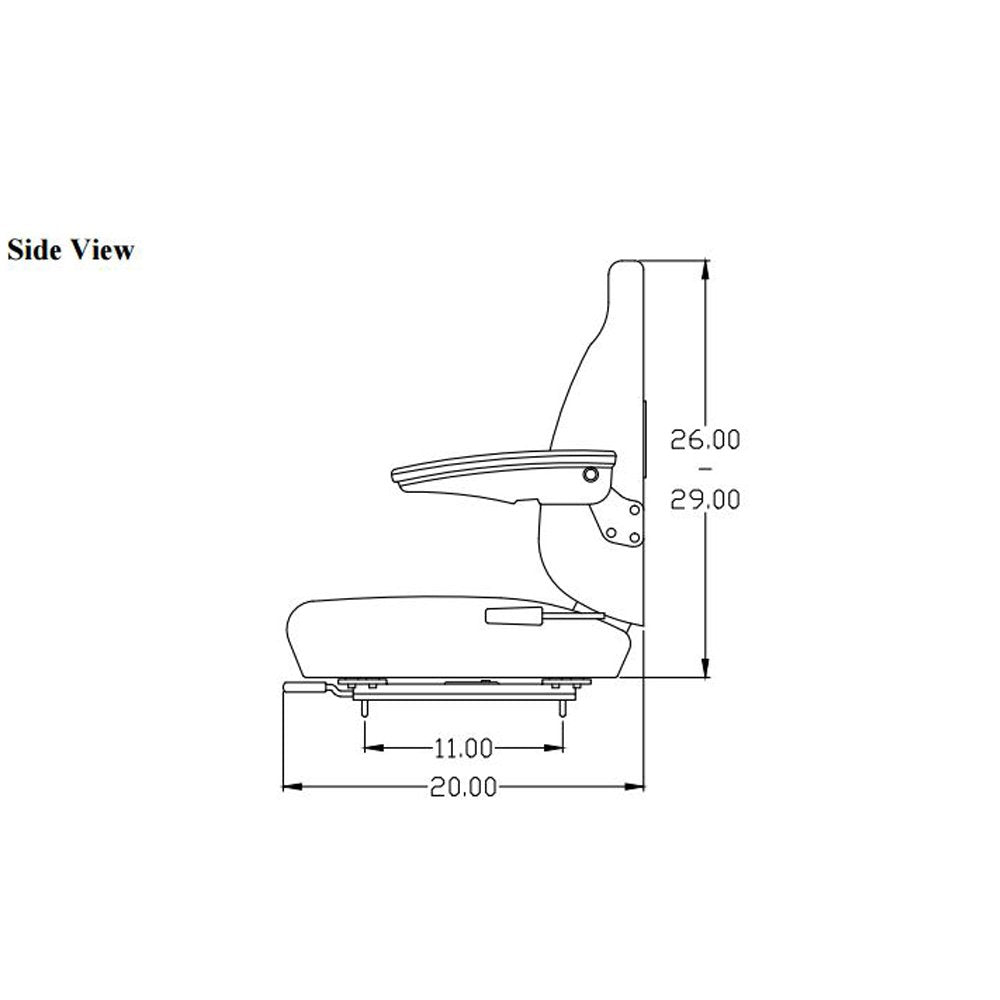 Seat Assembly for Case Loader Backhoe 480 H50391
