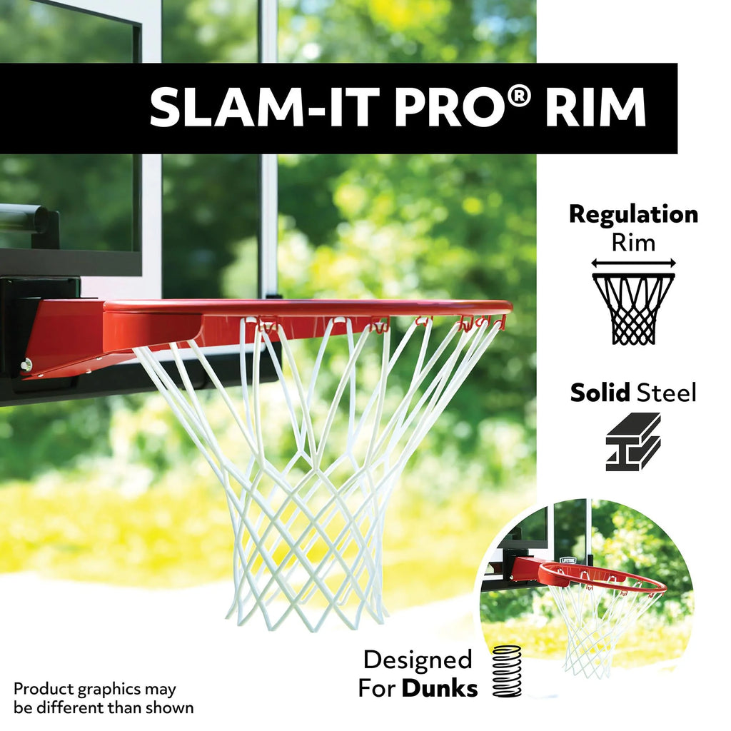 Adjustable Portable Basketball Hoop 54-Inch Acrylic J76575