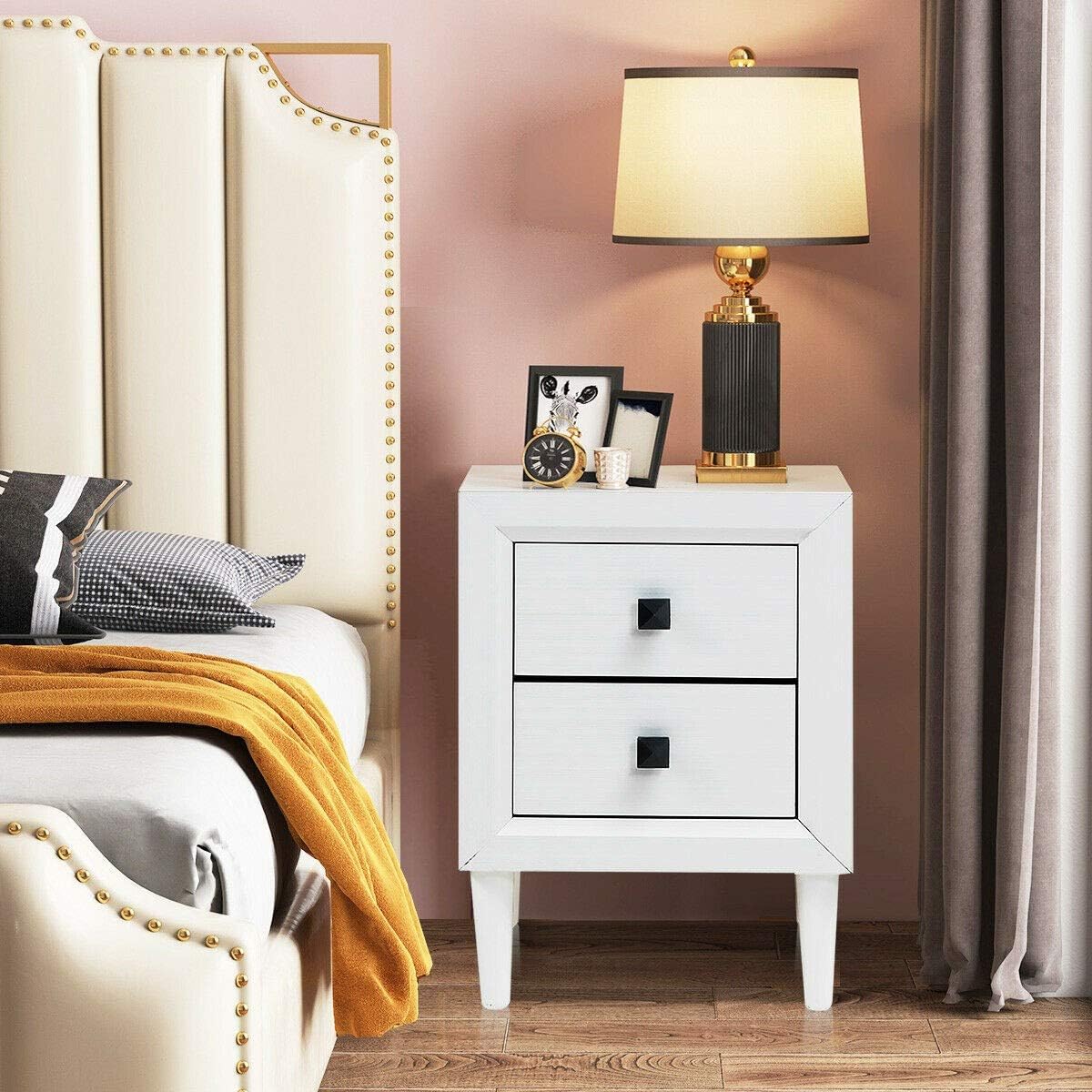 Wood Nightstands with 2 Drawers M526