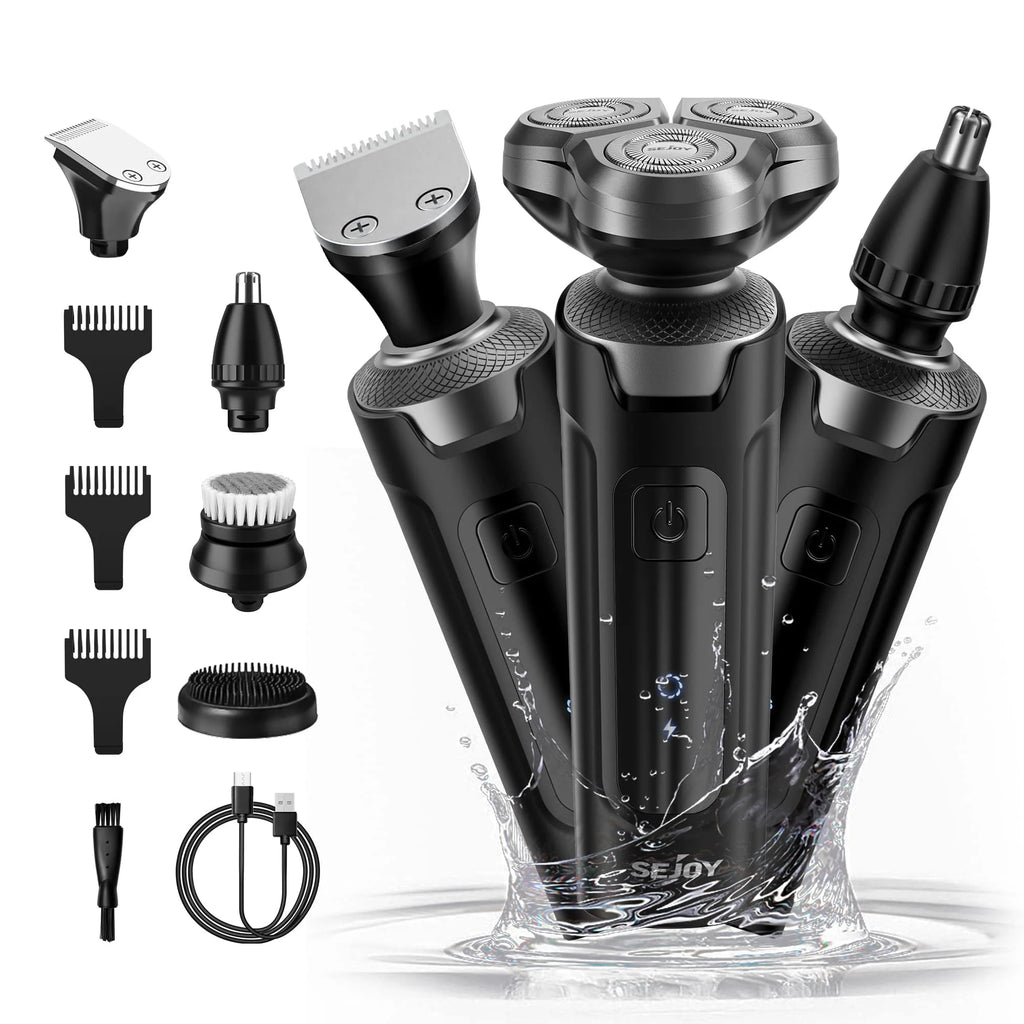 Men's 5 in 1 Cordless Rechargeable Waterproof Electric Shaver V635400