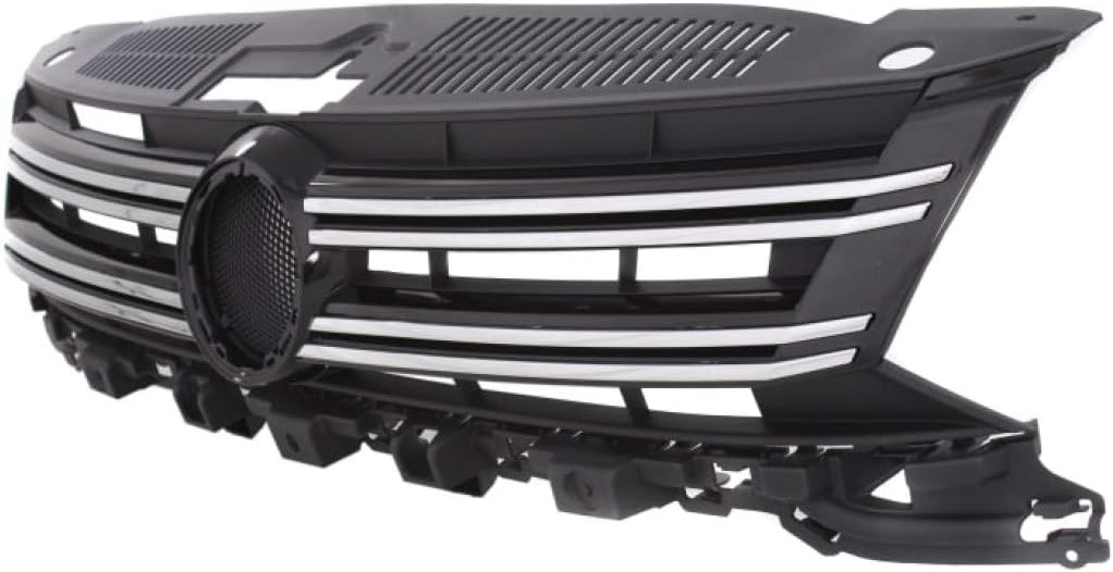 Textured Black Plastic Grille Assembly with Chrome Molding V383