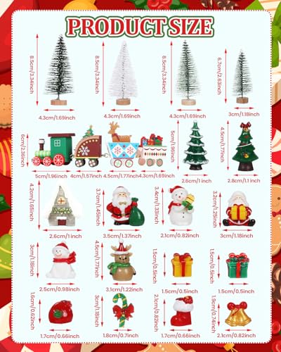 19 Piece Christmas Cake Decorations Set D968