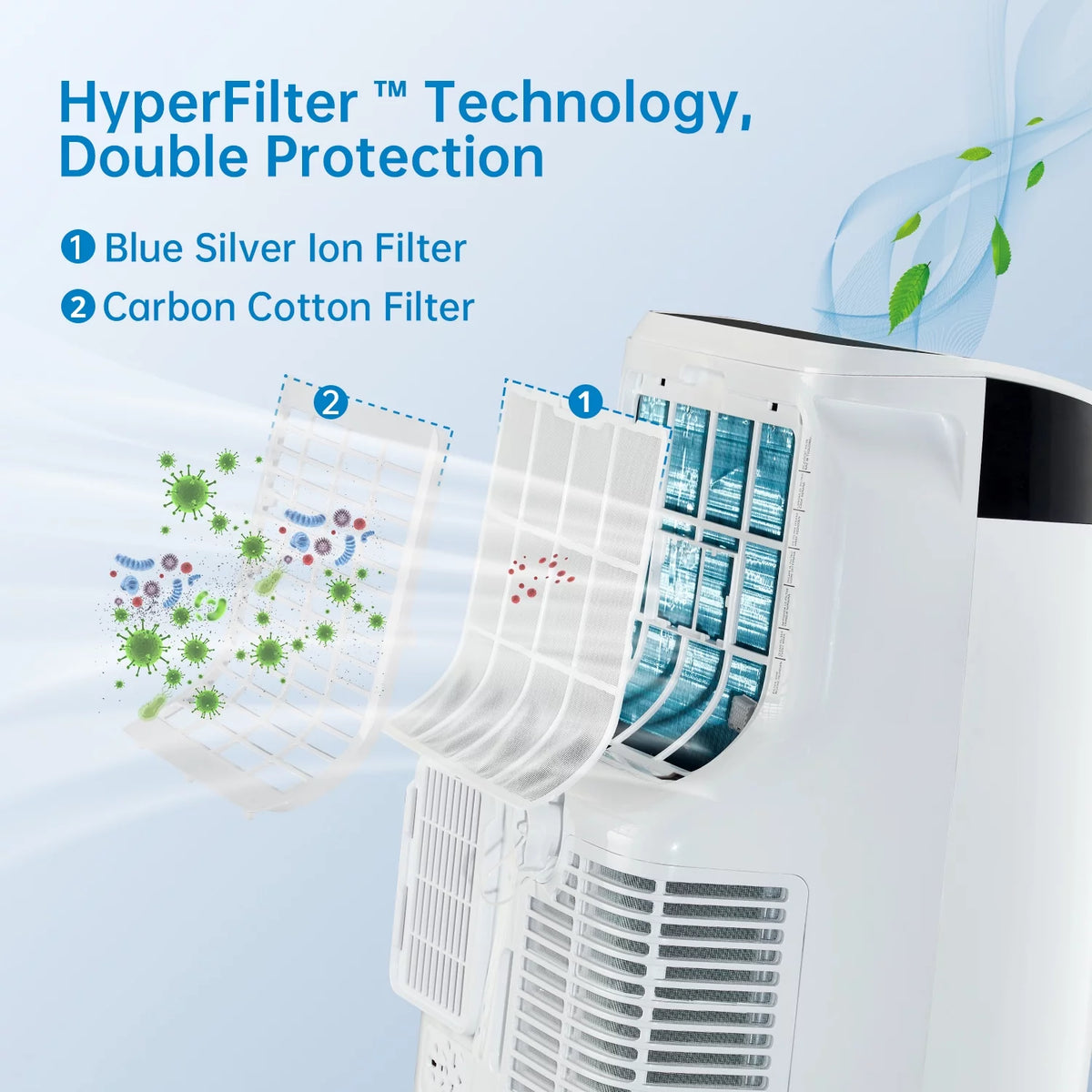 Portable Air Conditioners Fan, 10,000 BTU, with Dehumidifier, Remote Control & Window Kit Q675781