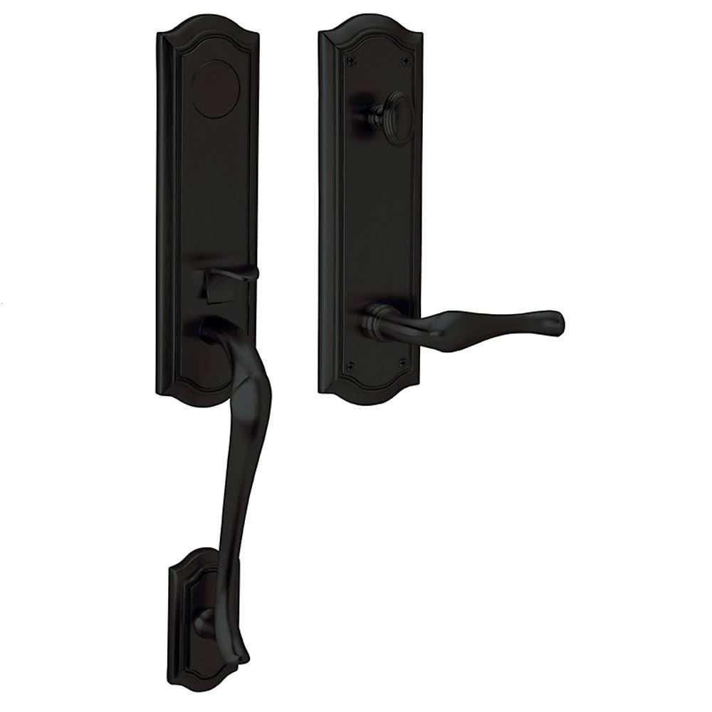 Satin Black Emergency Egress Handleset with Lever Full Dummy LH E691
