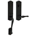 Satin Black Emergency Egress Handleset with Lever Full Dummy LH E691