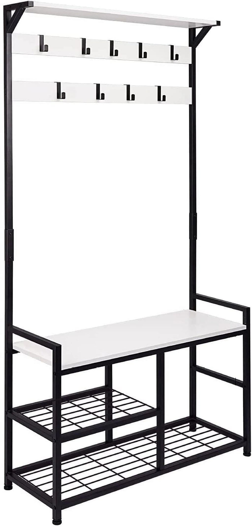Coat Rack Shoe Bench with Metal Frame P4122