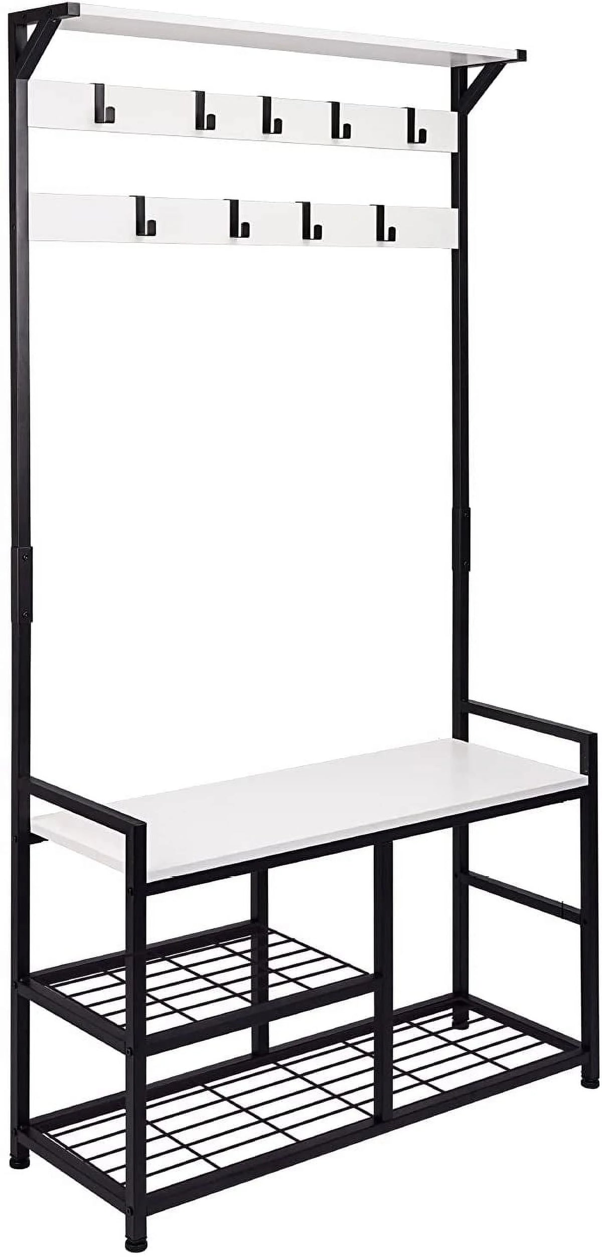 Coat Rack Shoe Bench with Metal Frame P4122