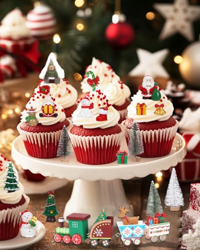 19 Piece Christmas Cake Decorations Set D968