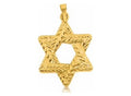 14 KT Yellow Gold Braided Star Of David Pendant V537