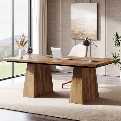 63-Inch Black Executive Desk Y93192