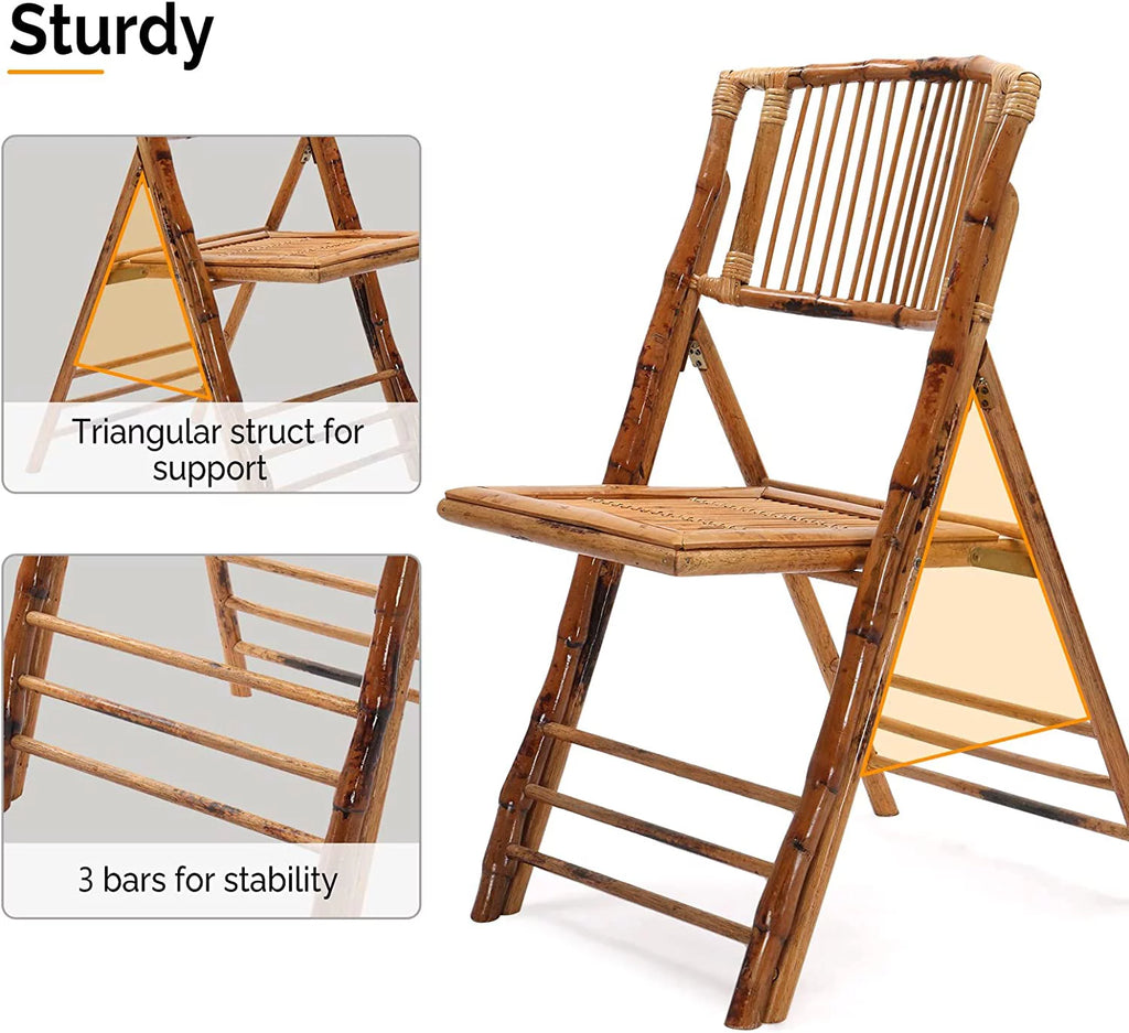 Bamboo Folding Chair 4 Pack H392