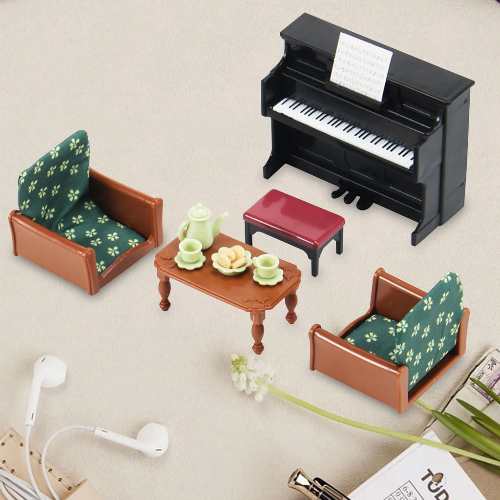 Miniature Dollhouse Furniture Kitchen Play Set with Refrigerator K54254