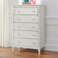 5 Drawer Chipped White Chest W614