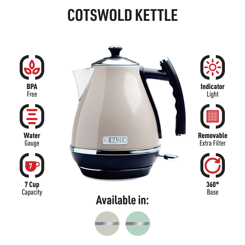1.7 Liter Stainless Steel Retro Electric Kettle G63386