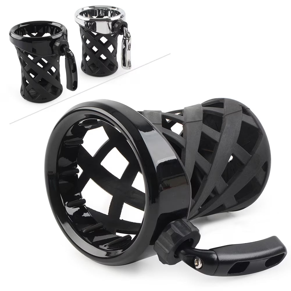 Motorcycle Handlebar Cup Holder with Mesh Basket Mount P399