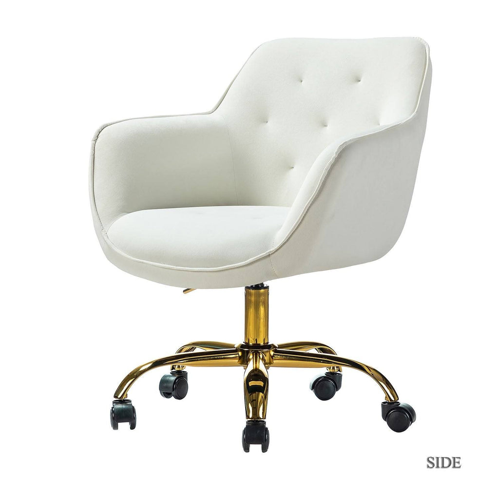 Black Swivel Task Chair with Tufted Back D340