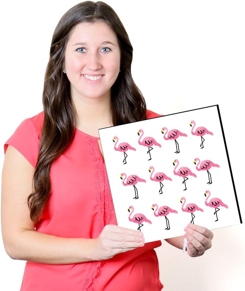 Pink Flamingo Kids Wall Art Set of 4 Prints C8118