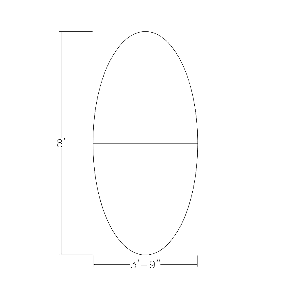 8X4 Oval Conference Table with Power Modules O224