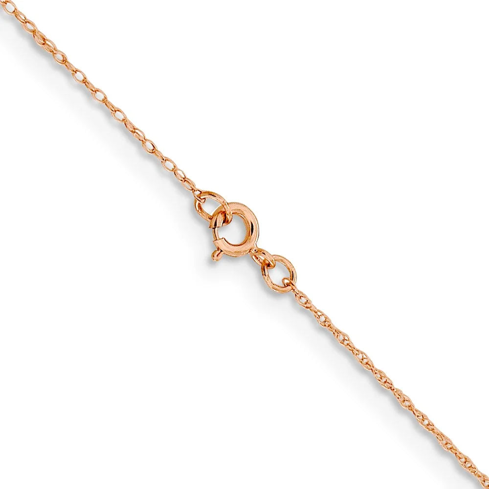 18 inch .5mm Rose Gold Baby Rope Chain with Spring Ring Clasp W3207