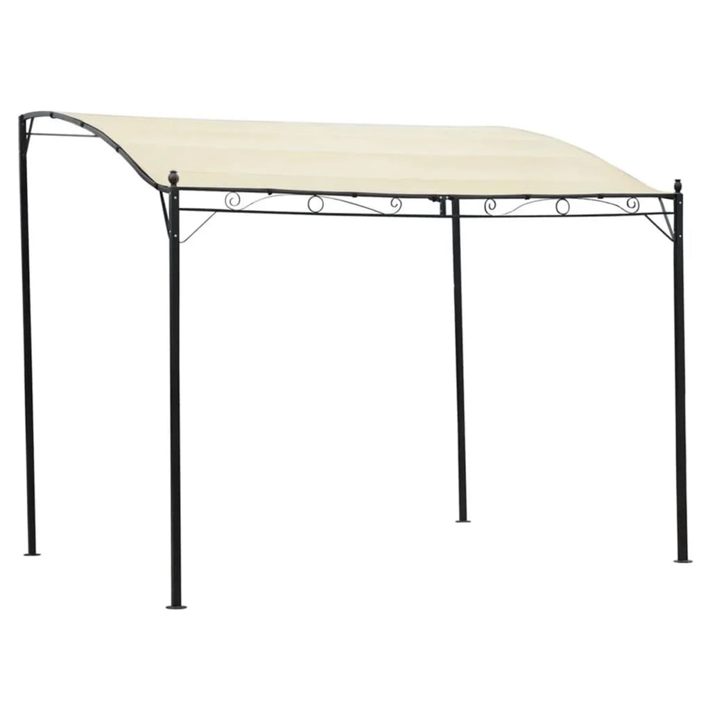 Cream White Steel Frame Garden Canopy Tent Sun Shelter 9.8ft x 8.2ft E5819