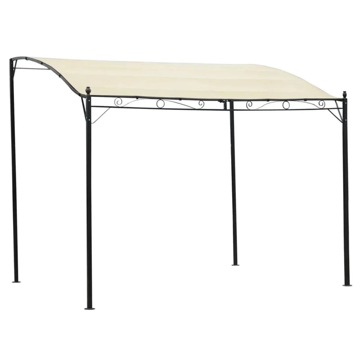 Cream White Steel Frame Garden Canopy Tent Sun Shelter 9.8ft x 8.2ft E5819