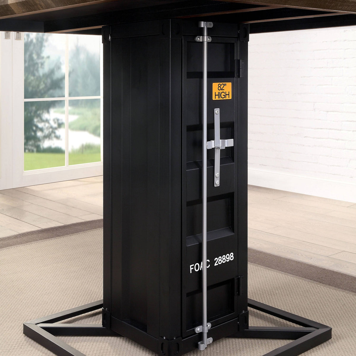 Industrial Walnut Wood Counter Height Table G600