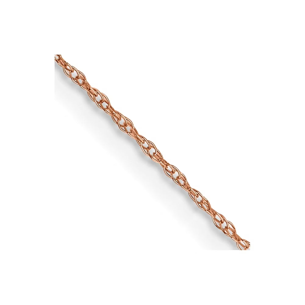 18 inch .5mm Rose Gold Baby Rope Chain with Spring Ring Clasp W3207