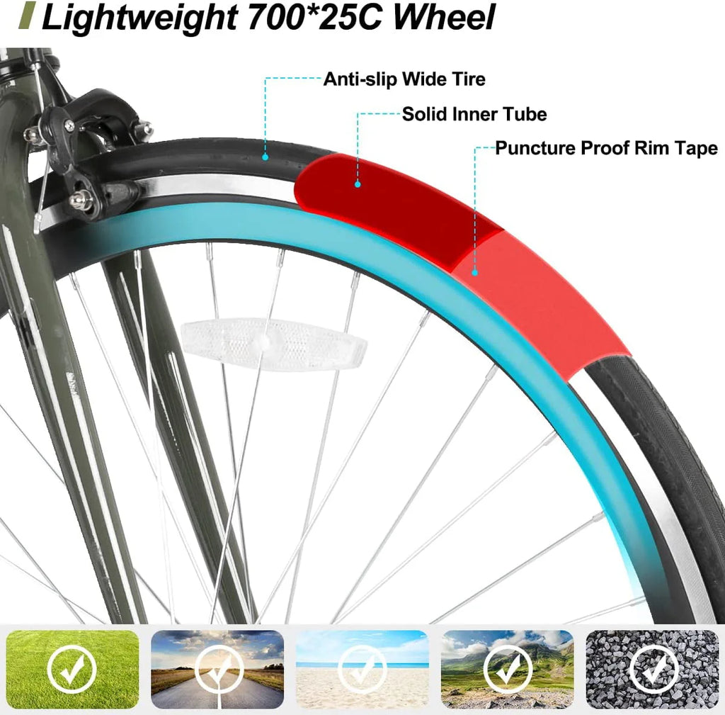 Single Speed Fixed Gear Bike with 700C Wheels E26480