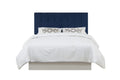 Navy Blue Velvet Upholstered Queen Headboard E330