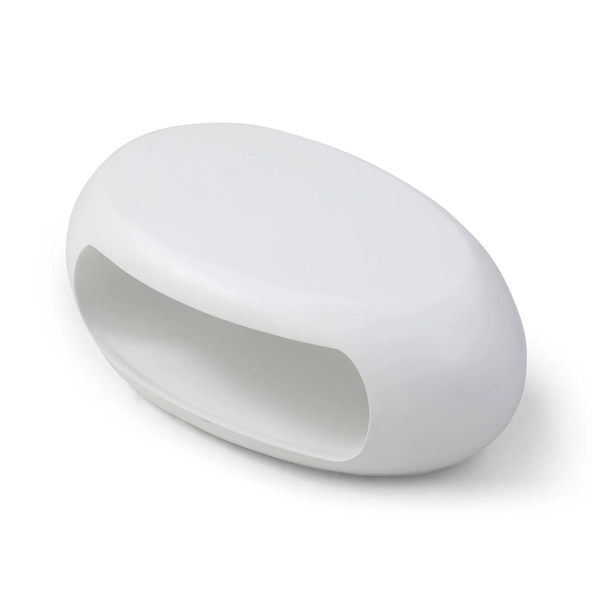 White Oval Fiberglass Coffee Table O6119