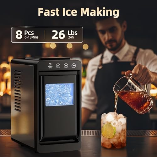 Portable Countertop Ice Maker with Carry Handle U815