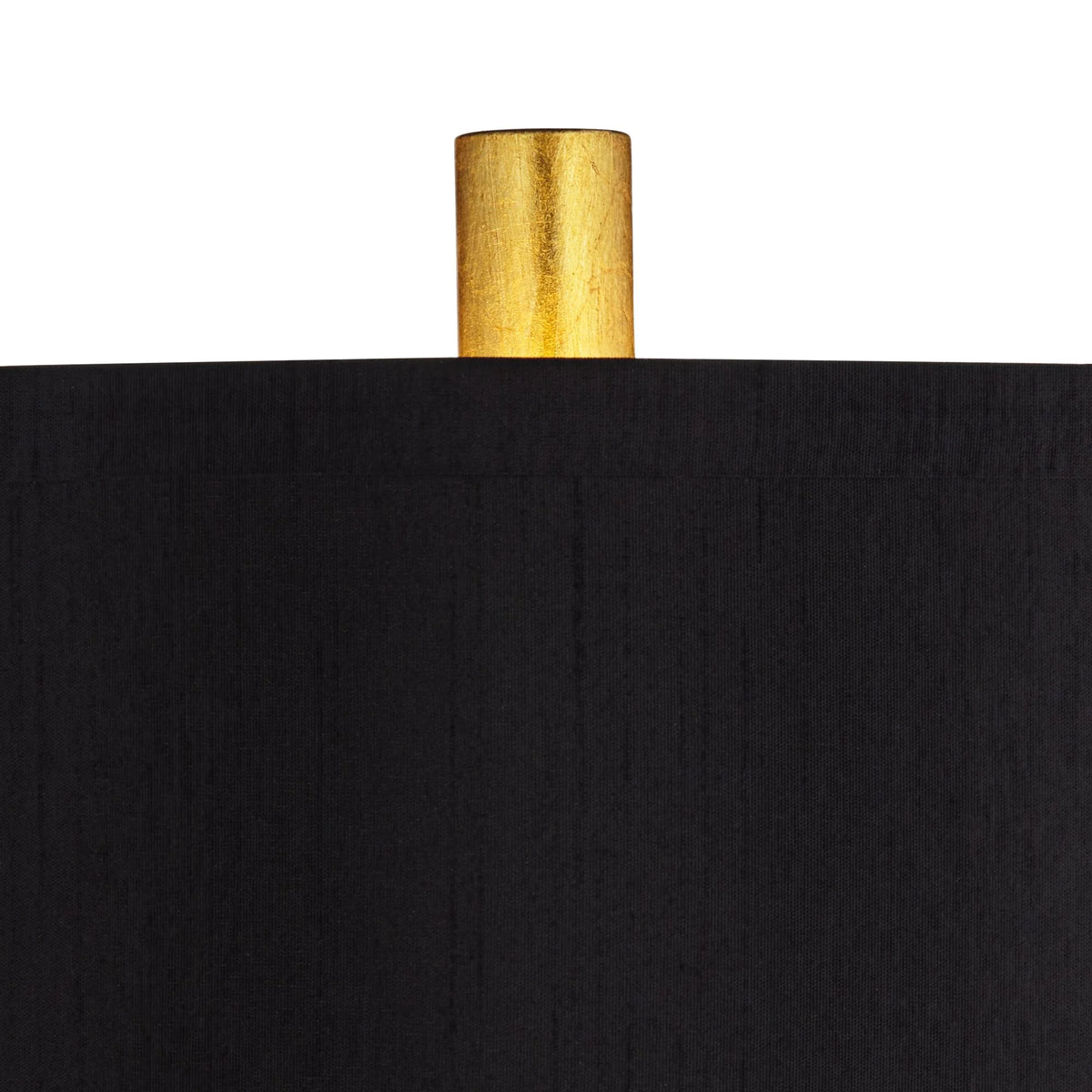 32" Tall Modern End Table Lamps Set of 2 Gold Leaf Black Shade X2645