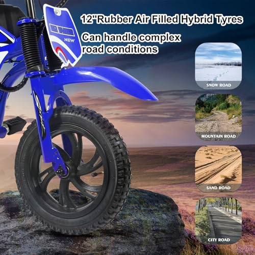 Blue 25.2V 300W Kids Electric Motorcycle Z814585