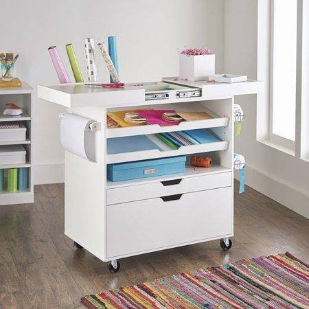 White Sewing and Craft Cart B582921