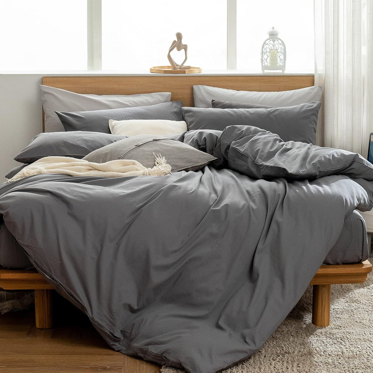 Queen 3 PCs Percale Cotton Duvet Cover Set O307