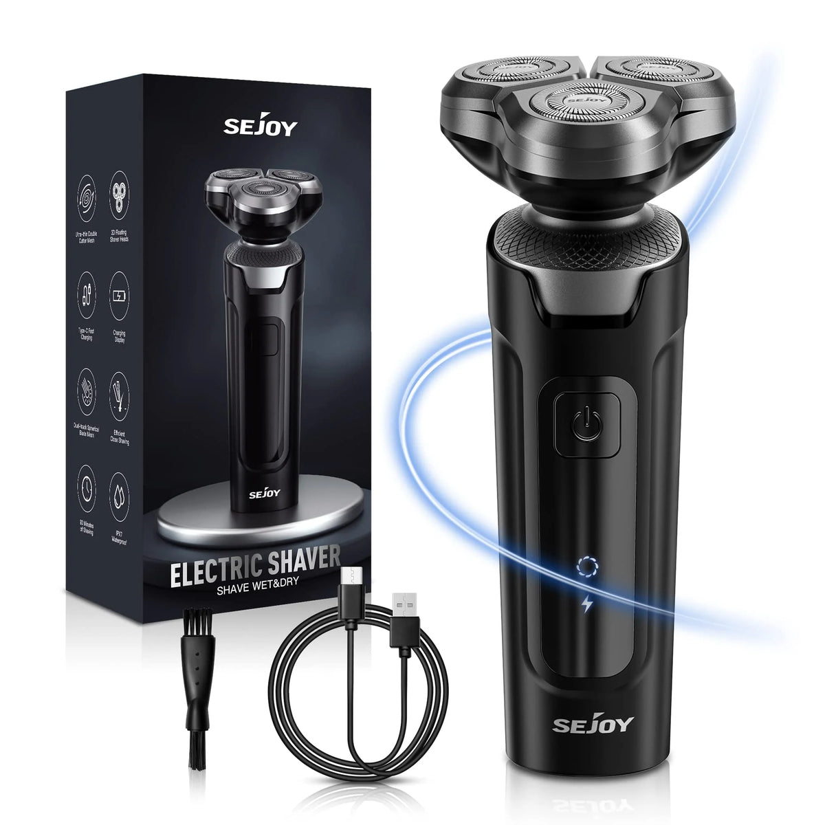 Men's 5 in 1 Cordless Rechargeable Waterproof Electric Shaver V635400